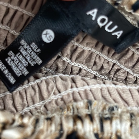 🆕 AQUA Cheetah Print Tube Top Nordstrom Brand Aqua Size XS - Picture 4 of 4